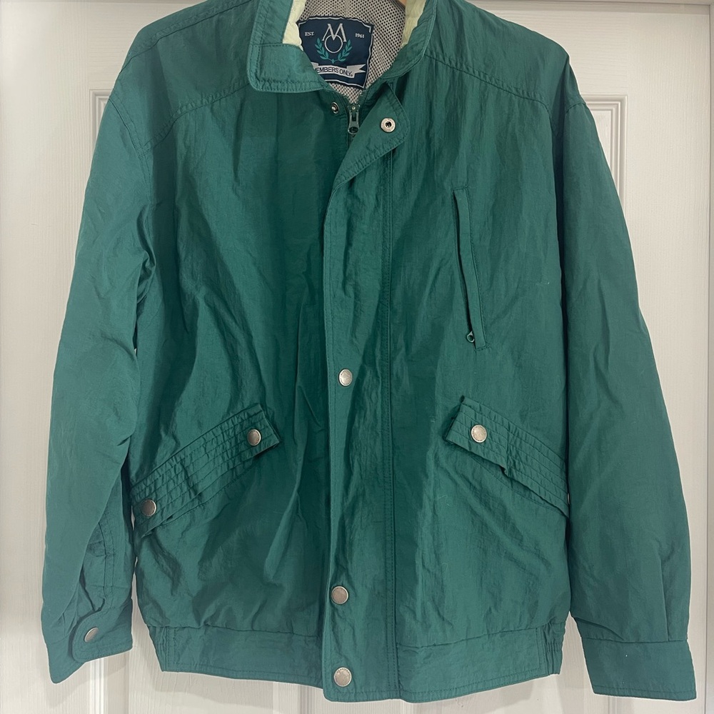 Members Only Forest Green Windbreaker